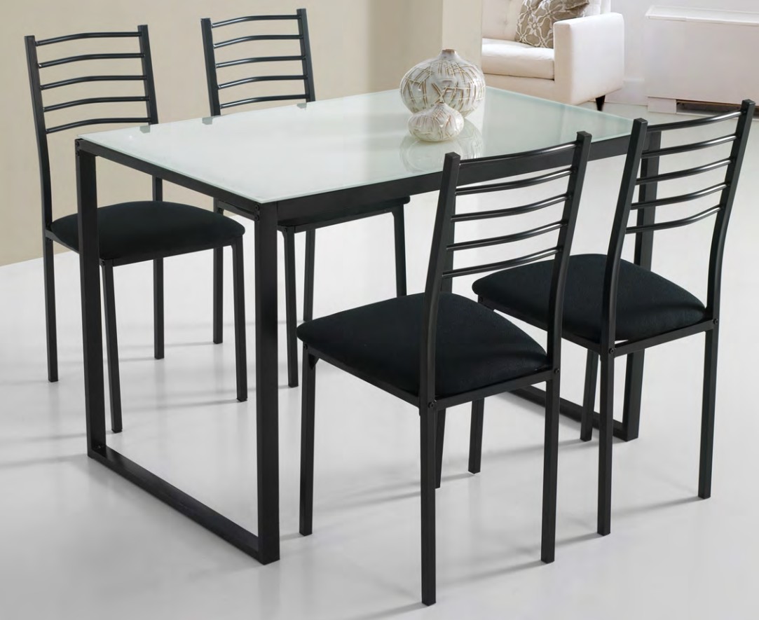 Mesa Comedor Noa cristal blanco